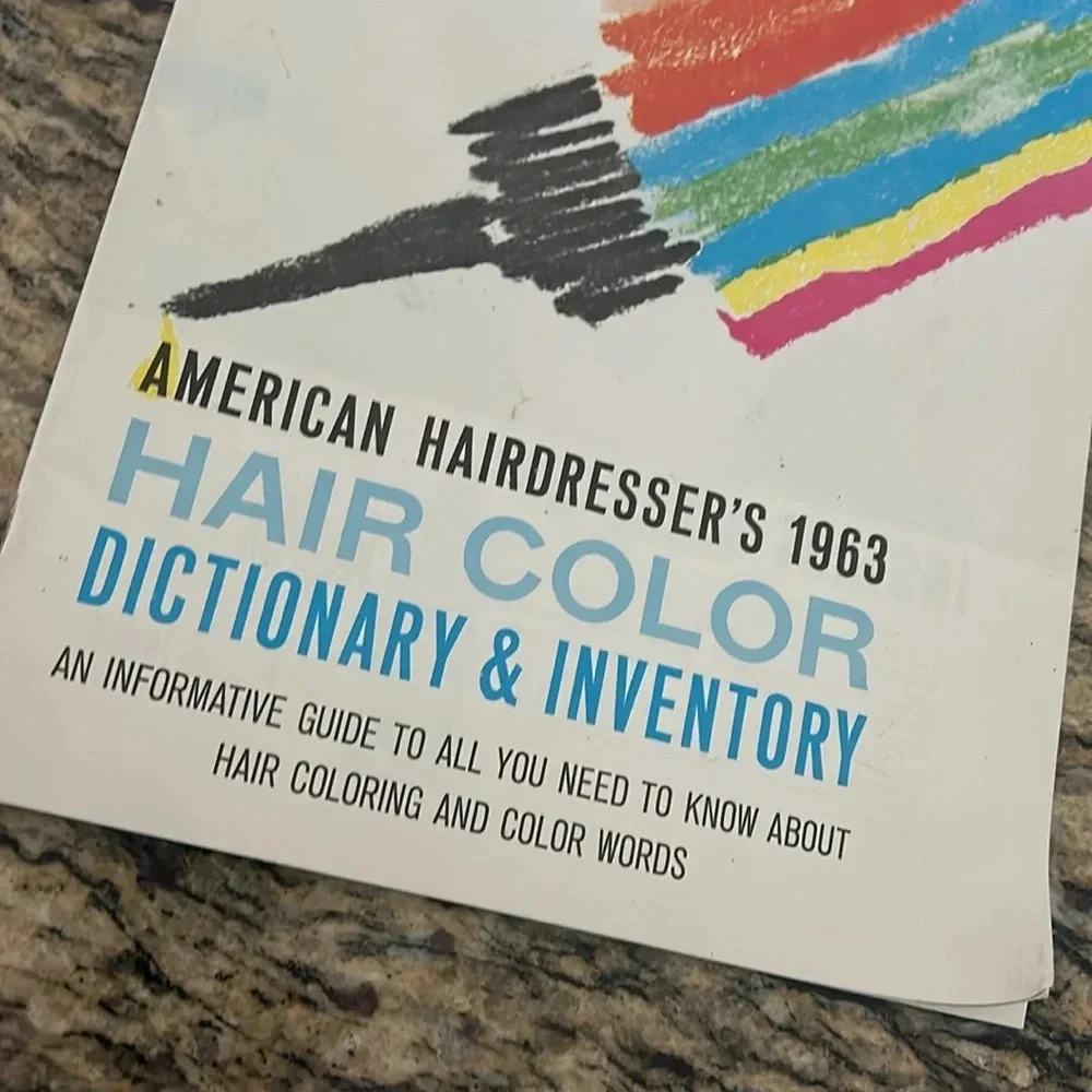 Vintage Hair Dresser Dictionary and Inventory Book and Plastic Caps